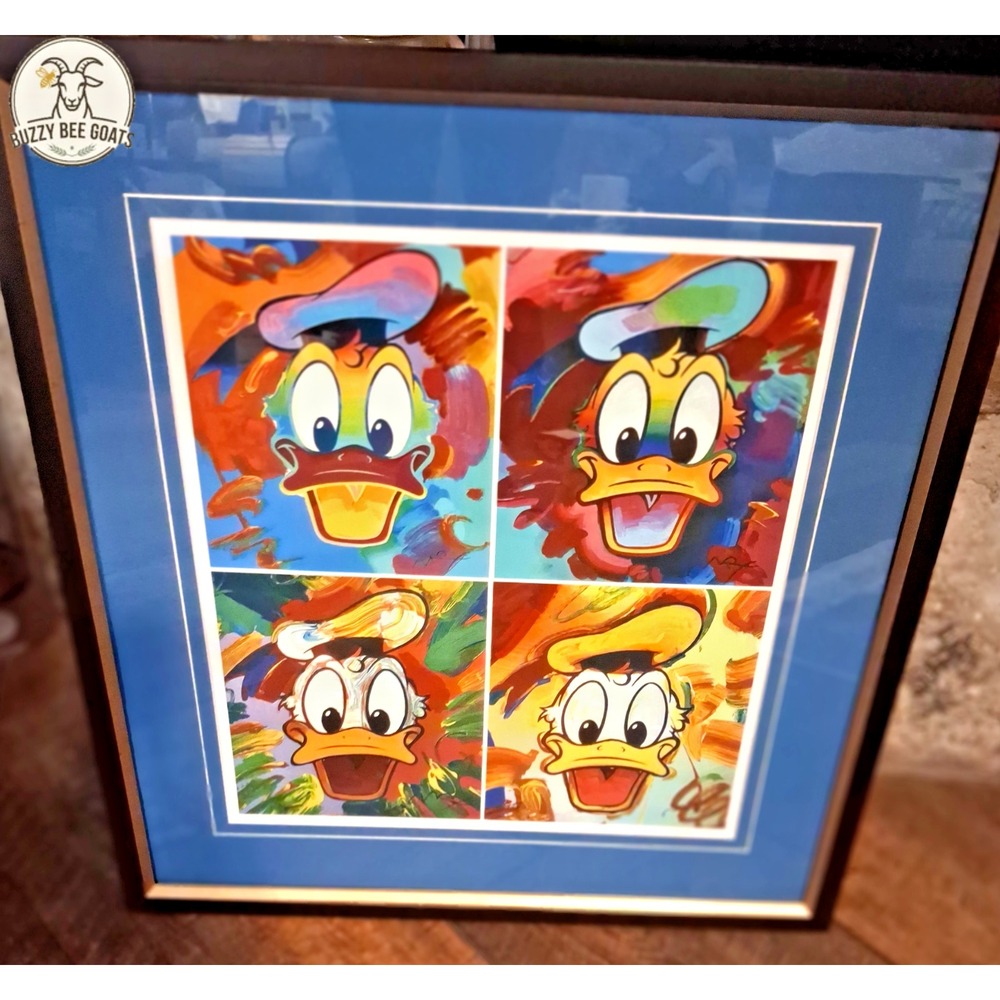 Framed Serigraph Print Peter MaxDisney Donald Duck Suite (4expressions)